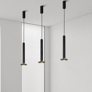 Hardwired Ceiling Light with Sintered Stone Shade for Residential Use, Tailorable Hanging Length Pendant Lights