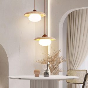 Circular Kindergarten Ceiling Pendant Metallic Minimalist LED Suspension Light Pendant Lights