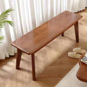 Trendy Solid Color Indoor Bench Seat with Pleather Cushioned Tufted Design Benches