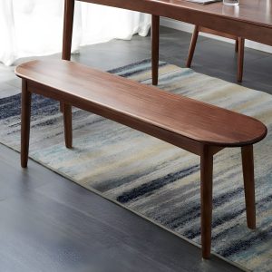 Trendy Upholstered Solid Color Accent Bench, Cushioned Benches