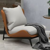 Flannel Lounge Chair in Modern Style with High-Back Loose Back Design for Small Spaces Accent Chairs