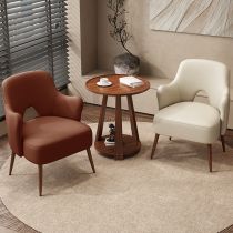 Simple Grey/Jade Green/Cream Arm Chair in Solid Color with Arms & Four Legs, Fixed Back & Water-resistant Accent Chairs