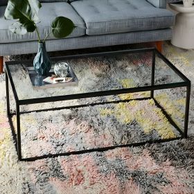 Scandinavian Bamboo Collapsible Coffee Table with Four-Leg Base Coffee Tables