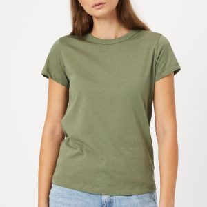 SLIM CREW NECK T-SHIRT IN DEEP LICHEN GREEN