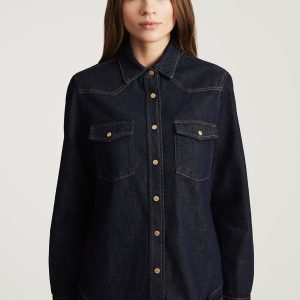 ANGELA DENIM SHIRT IN RINSE CLASSIC BLUE