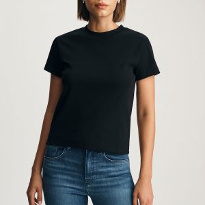 LAYLA RIBBED BABY T-SHIRT IN BLACK