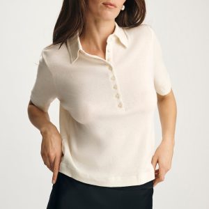 EDITION POLO T-SHIRT IN BUTTERCREAM