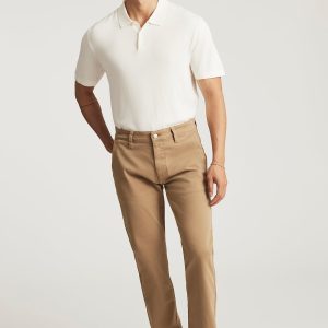 MILTON SLIM STRAIGHT CHINO IN KHAKI CASUAL TWILL