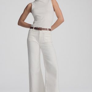 PALOMA MARINE WIDE LEG IN WHITE FLEX BLUE