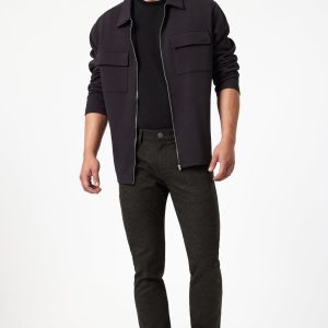 JAKE SLIM LEG IN BROWN HERRINGBONE