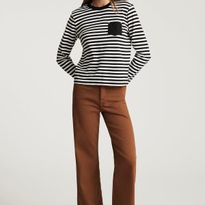 ALENA WIDE LEG IN CAMEL FLEX BLUE