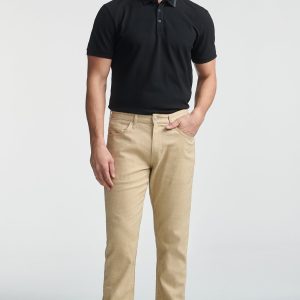 MARCUS SLIM STRAIGHT LEG IN BEIGE LINEN