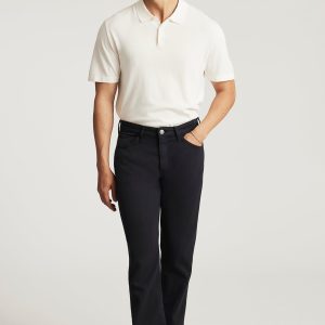 MARCUS SLIM STRAIGHT LEG IN NAVY HERRINGBONE