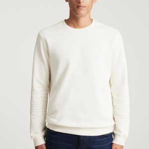 CREW NECK SWEATSHIRT IN ANTIQUE WHITE