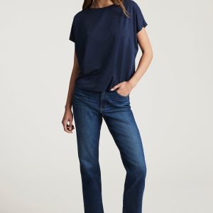 NEW YORK STRAIGHT LEG IN DARK BRUSHED FLEX BLUE