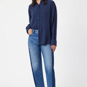 SAVANNAH STRAIGHT LEG IN MIX BLUE BLOCKING