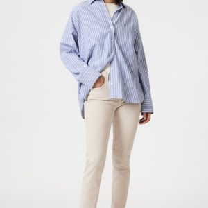 KATHLEEN SLIM BOYFRIEND IN BEIGE FLEX BLUE