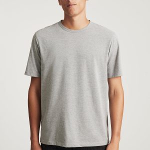 SHORT SLEEVE T-SHIRT IN GREY MELANGE